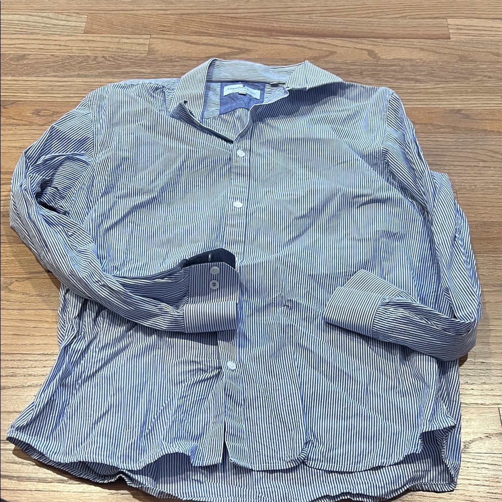 Men's Blue Stripe Button-Down Shirt